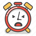 alarm, angry, clock, emoji, evil, minute, time