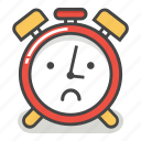 alarm, clock, emoji, minute, sad, time, upset 