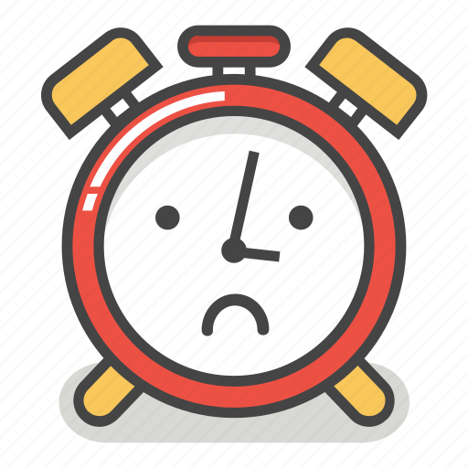 Alarm, clock, emoji, minute, sad, time, upset icon - Download on Iconfinder