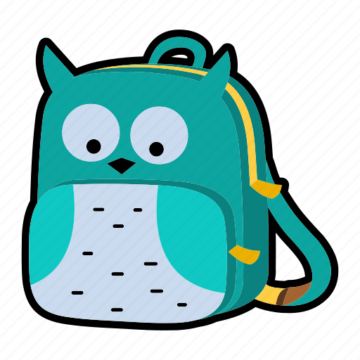 Animal, backpack, bird, character, kindergarten, owl, school bag icon - Download on Iconfinder