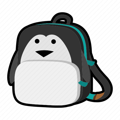 Animal, backpack, character, kids, kindergarten, penguin, school bag icon - Download on Iconfinder