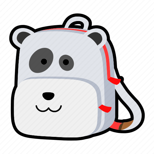 Animal, backpack, character, kids, kindergarten, panda, school bag icon - Download on Iconfinder