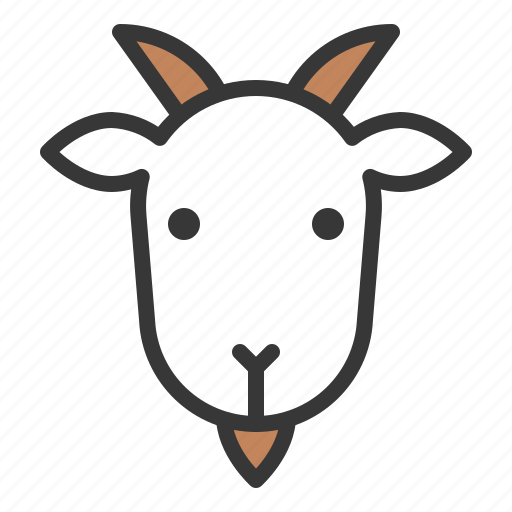 Animal, cute, face, farm, goat, head icon - Download on Iconfinder