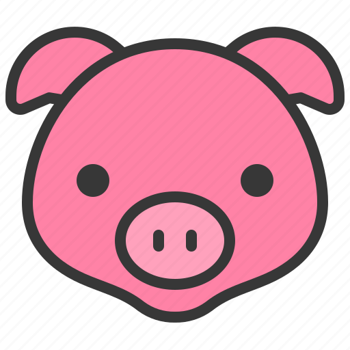 Animal, cute, face, farm animal, head, pig, piglet icon - Download on Iconfinder