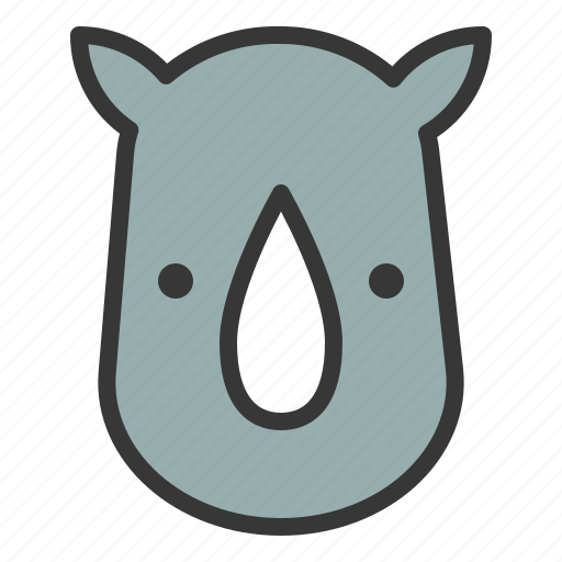 Animal, face, head, rhinoceros, rhinos, wild, zoo icon - Download on Iconfinder