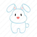 rabbit, pet, animal, front view, cute, doodle
