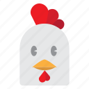 animal, chicken, cute, head, hen, rooster, face