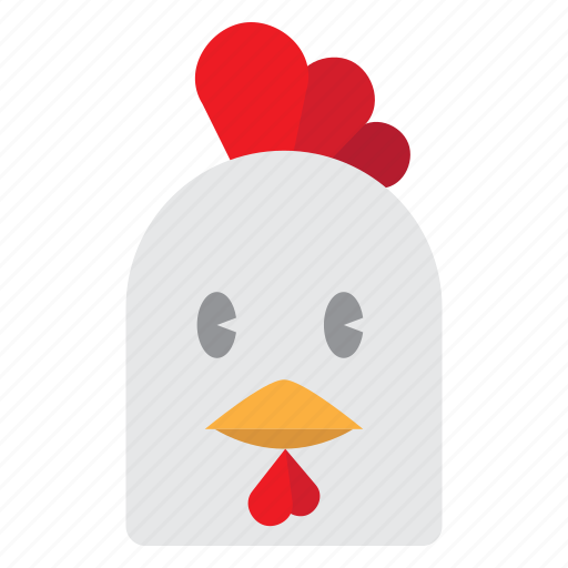 Animal, chicken, cute, head, hen, rooster, face icon - Download on Iconfinder