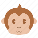 animal, ape, cute, head, monkey, saru, face