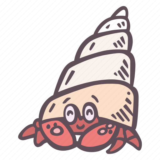 Hermit, crab, animal, sea, beach, crustacean, shell icon - Download on Iconfinder