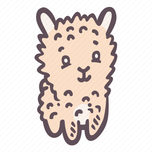 Llama, animal, wild, alpaca, wool, zoo, wildlife icon - Download on Iconfinder