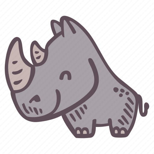 Rhinoceros, rhino, animal, zoo, wild, wildlife, safari icon - Download on Iconfinder