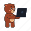 bear, teddy, laptop 
