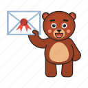 bear, teddy, letter