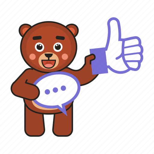 Bear, teddy, like, comment icon - Download on Iconfinder