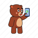 bear, teddy, phone