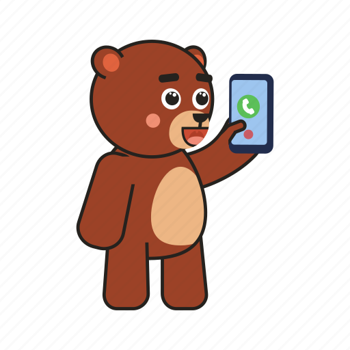 Bear, teddy, phone icon - Download on Iconfinder