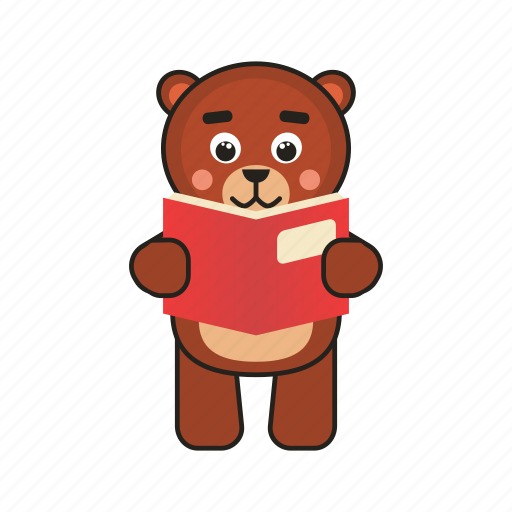 Bear, teddy, read, book icon - Download on Iconfinder