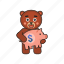 bear, teddy, piggy, bank 