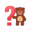bear, teddy, question 