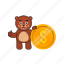 bear, teddy, coin, dollar 