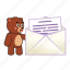 bear, teddy, message, mail 