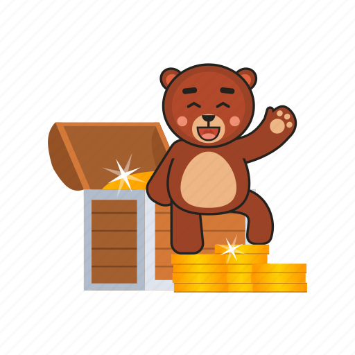 Bear, teddy, treasure, chest icon - Download on Iconfinder
