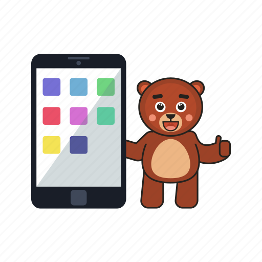 Bear, teddy, phone, mobile icon - Download on Iconfinder