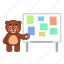 bear, teddy, whiteboard 