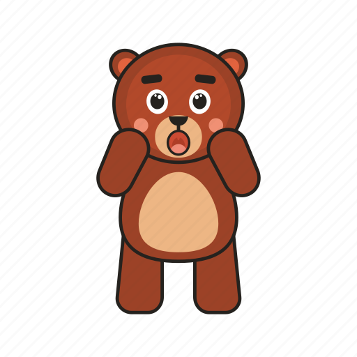 Bear, animal, shocked icon - Download on Iconfinder