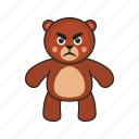 bear, teddy, angry