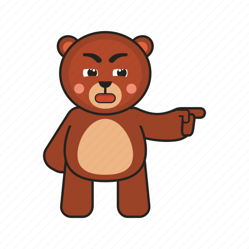 Bear, teddy, point icon - Download on Iconfinder