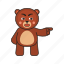 bear, teddy, point 