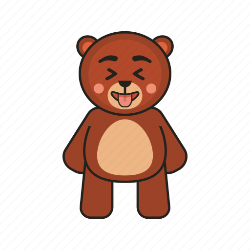 Bear, teddy, tease, emoji icon - Download on Iconfinder