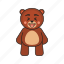 bear, teddy, tease, emoji 