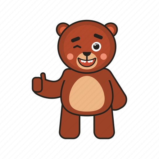 Bear, teddy, wink icon - Download on Iconfinder
