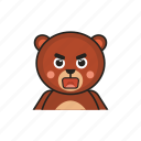 bear, emotion, avatar, angry