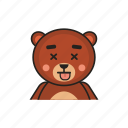 bear, emotion, avatar, beaten