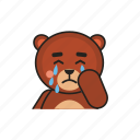 bear, emotion, avatar, cry