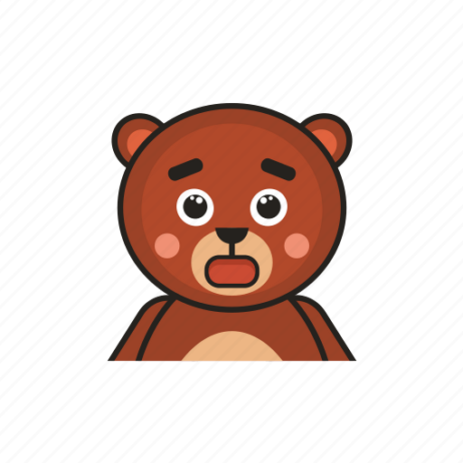 Bear, emotion, avatar, disbelief icon - Download on Iconfinder