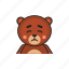 bear, emotion, avatar, down 