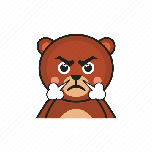 Bear, emotion, avatar, impatient icon - Download on Iconfinder