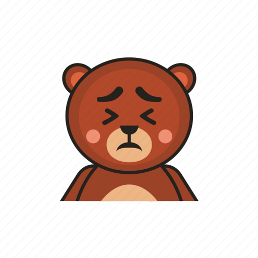 Bear, emotion, avatar, pain icon - Download on Iconfinder