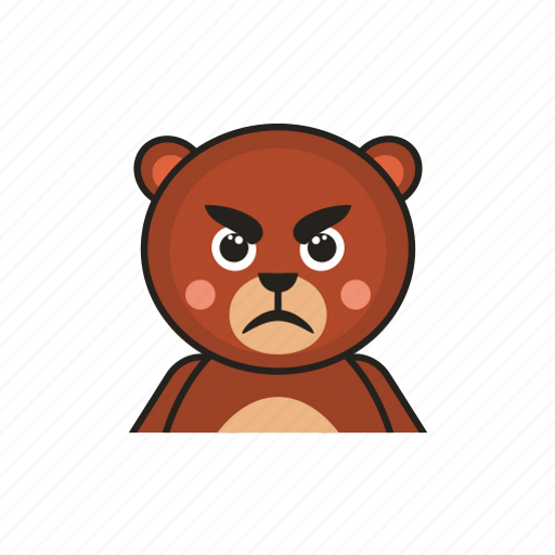 Bear, emotion, avatar, serious icon - Download on Iconfinder