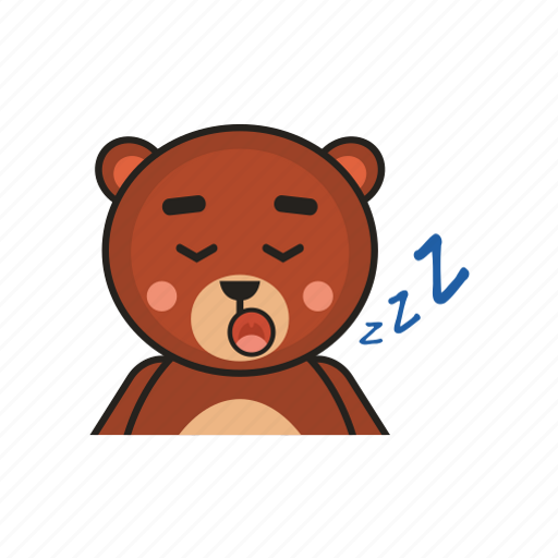 Bear, emotion, avatar, sleep icon - Download on Iconfinder