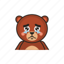 bear, emotion, avatar, tears