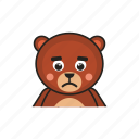 bear, emotion, avatar, upset