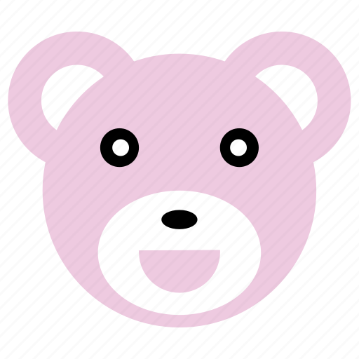 Bear, cute, happy, pink, smile icon - Download on Iconfinder
