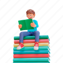 book, cartoon, character, child, education, homework, illustration, read, student 