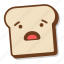bread, breakfast, emoji, shocked, slice, surprised, toast 